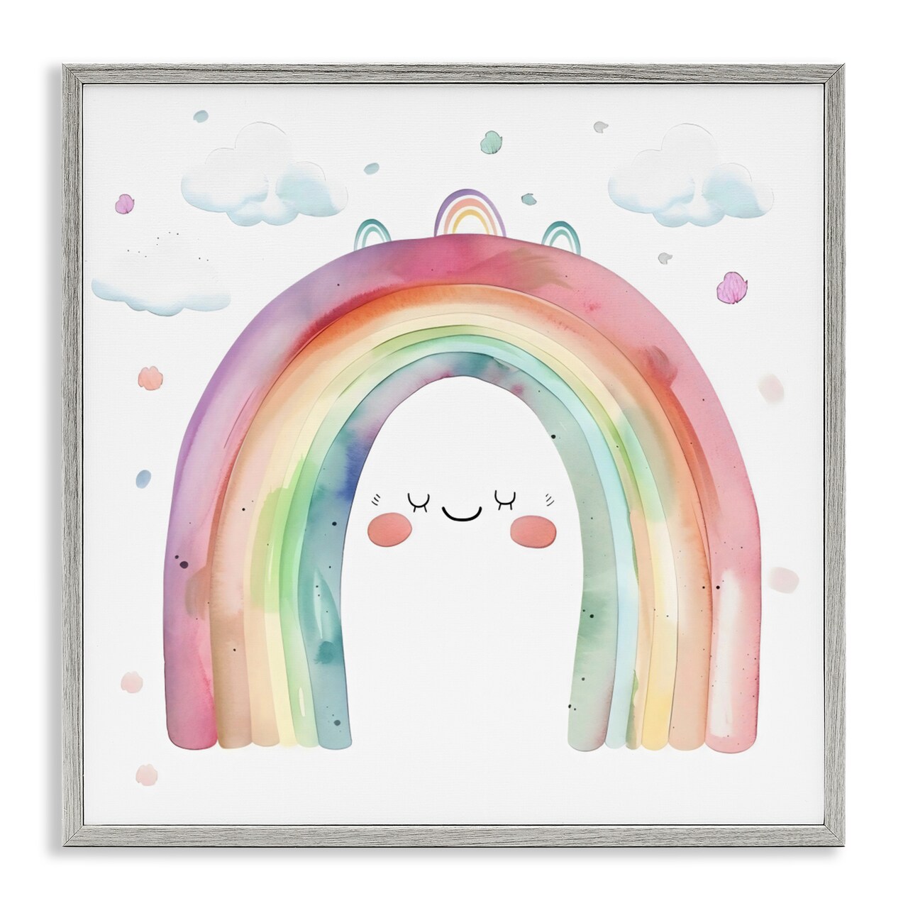 Stupell Industries Cute Smiling Rainbow Framed Giclee, design by Creative Studio